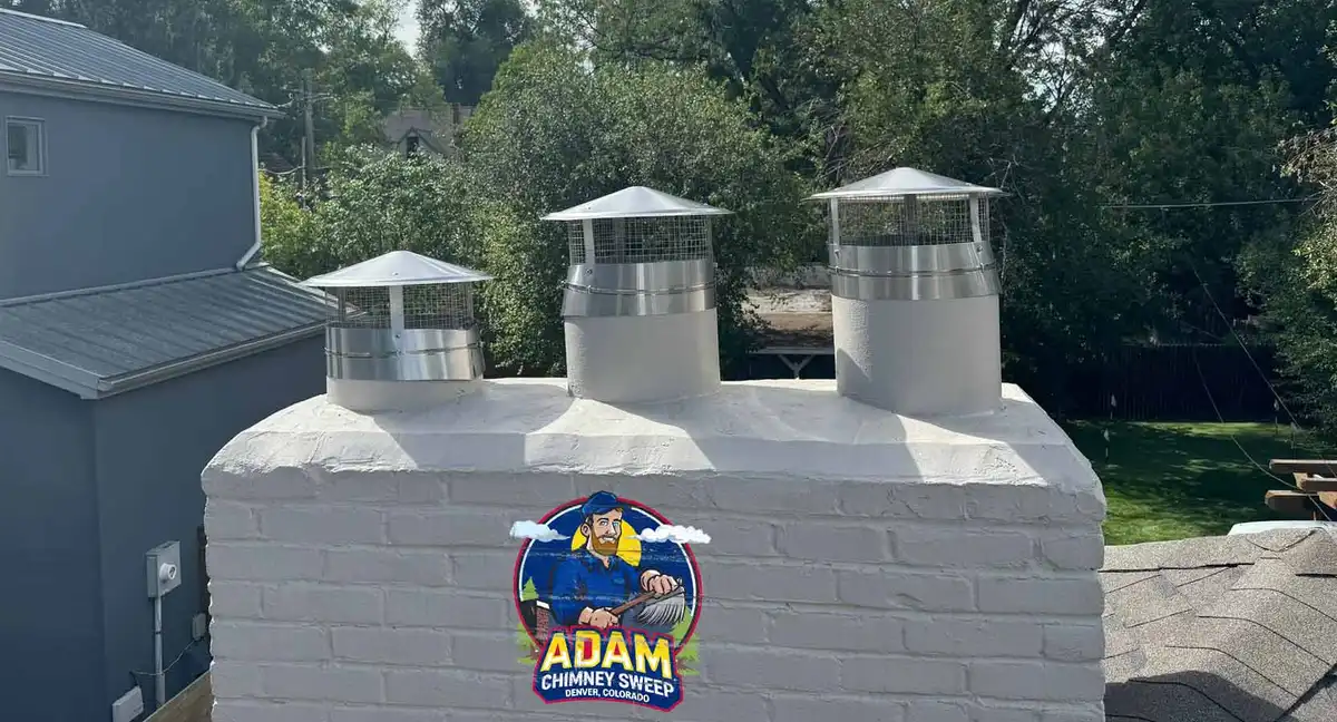 The Adam Chimney Sweep team at work in Denver The Adam Chimney Sweep team at work in Denver