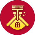 chimney sweep and cleaning icon