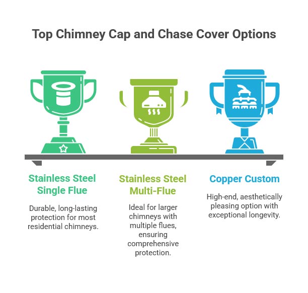 Top Chimney Cap and Chase Cover Options