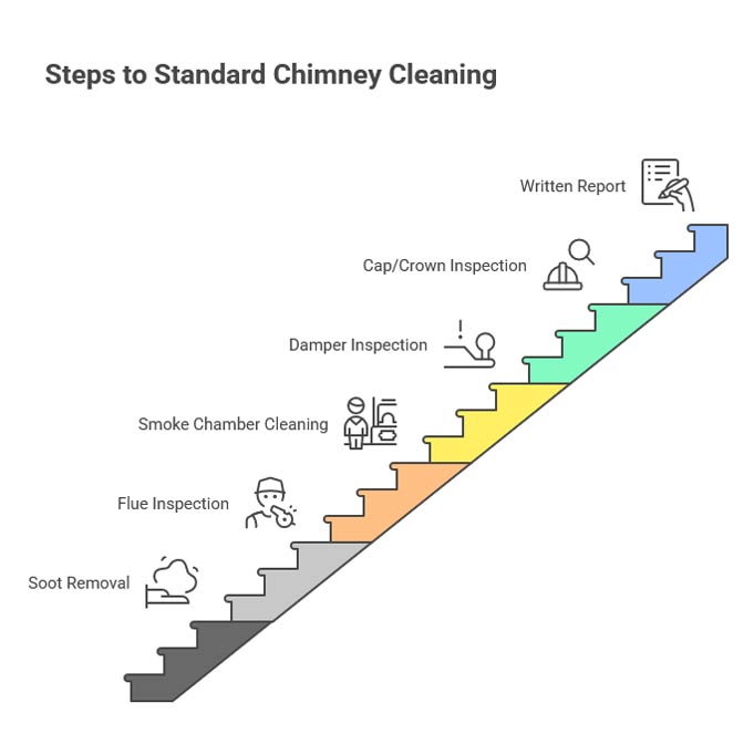 Steps to Standard Chimney Cleaning in peyton co