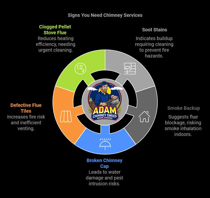 chart of chimney services in aurora
