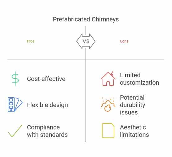 Prefabricated chimney benefit chart