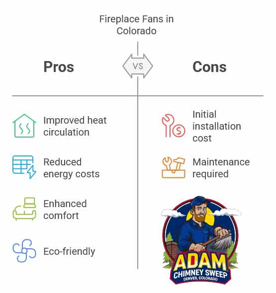 Fireplace fans in Colorado diagram