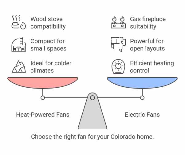 Fireplace fan installation chart