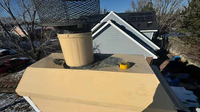 Old chimney cap repair and replacement in Colorado