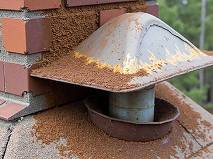 Rusted chimney