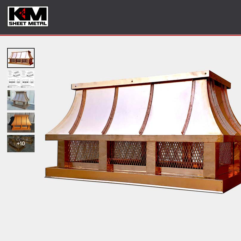 K&M Concave Roof Chimney Cap / Shroud