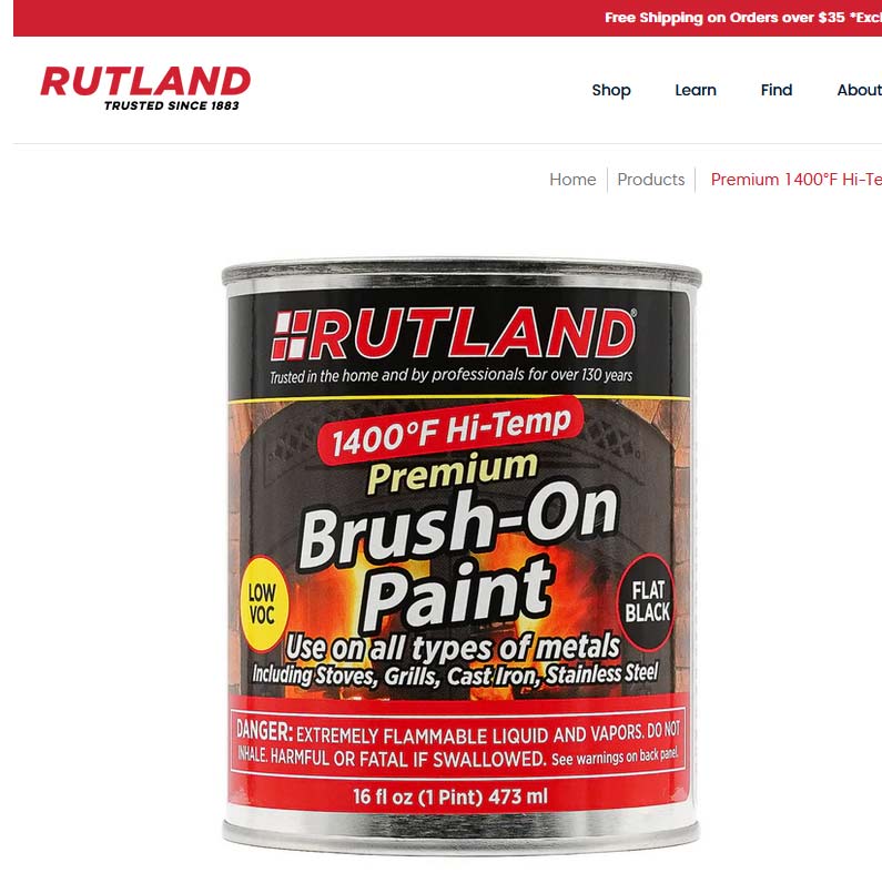 Premium 1400°F Hi-Temp Brush-On Paint