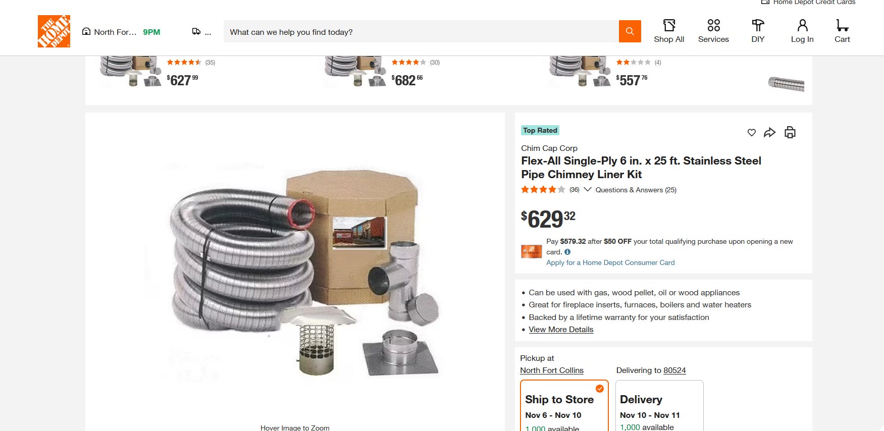 home depot UL-Listed Insulated Chimney Liner Systems home depot UL-Listed Insulated Chimney Liner Systems
