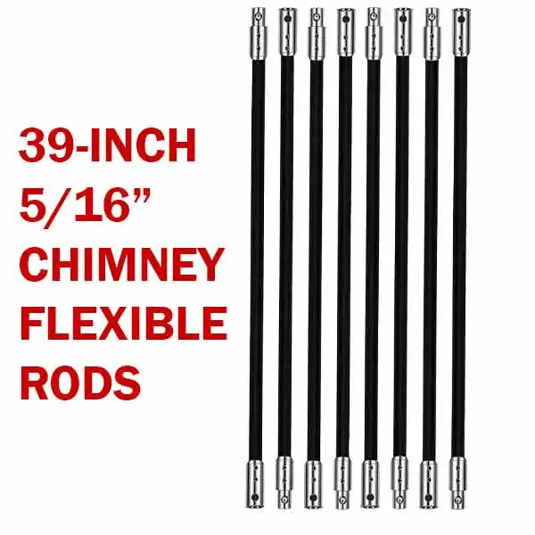 39-inch 5/16” chimney flexible rods