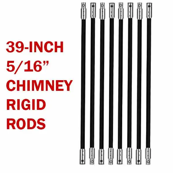 39-inch 5/16” chimney rigid rods