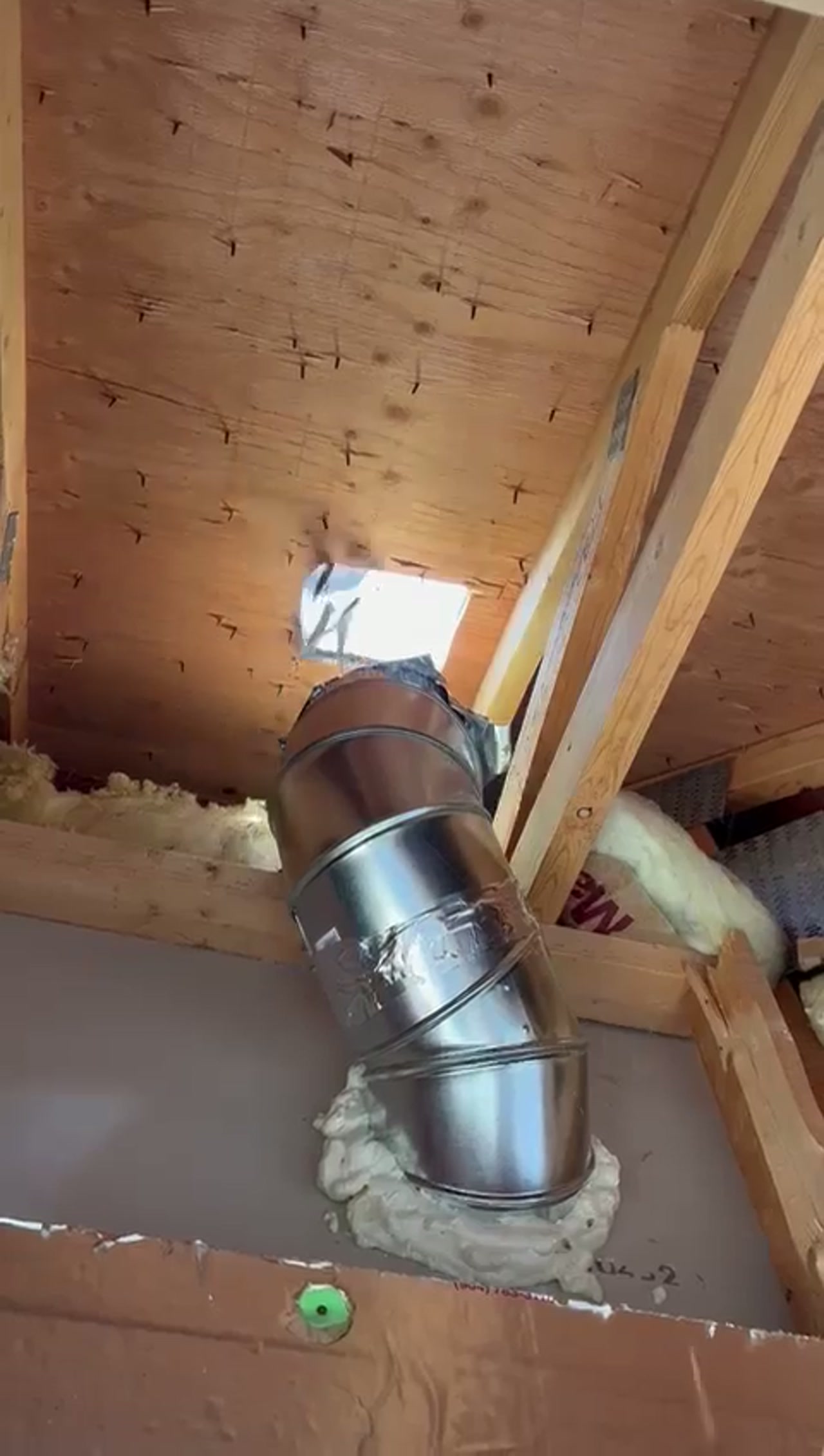 Adam Chimney Sweep installing a kitchen gas range vent and duct run in Denver