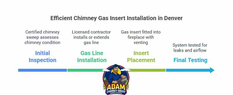 Installation d'un insert de cheminée au gaz au Colorado
