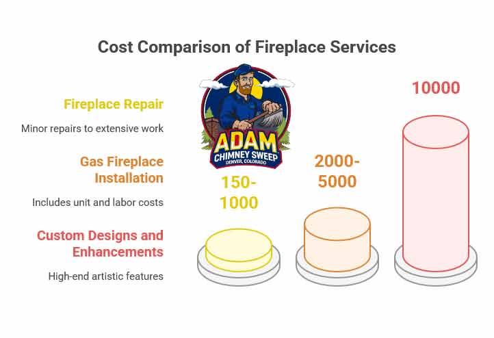 Costs of fireplace repair services in Denver