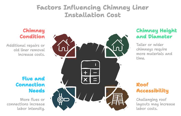 chimney liner cost chart of factors in denver