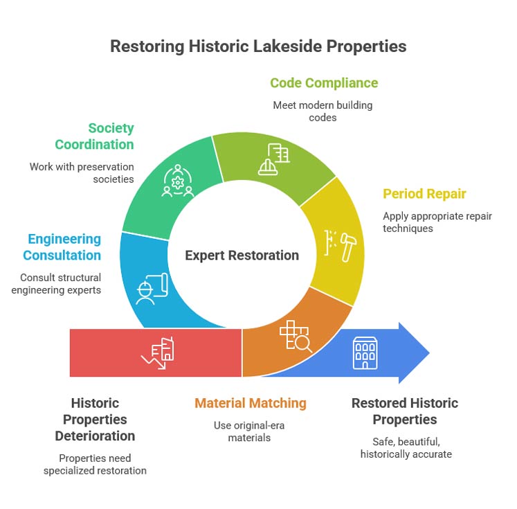 restoring historic lakeside properties