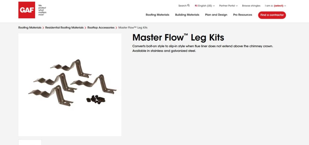 master flow chimney legs in colorado