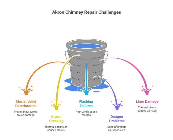 akron chimney repair challenges