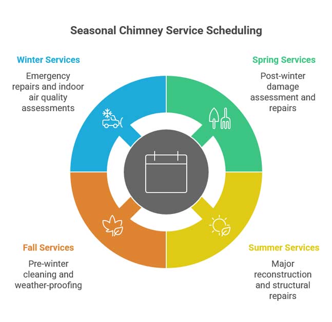 seasonal chimney service scheduling in akron