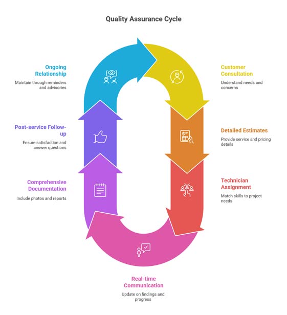 Chimney and Fireplace Services in Sherrelwood, CO 5 quality assurance cycle in sherrelwood