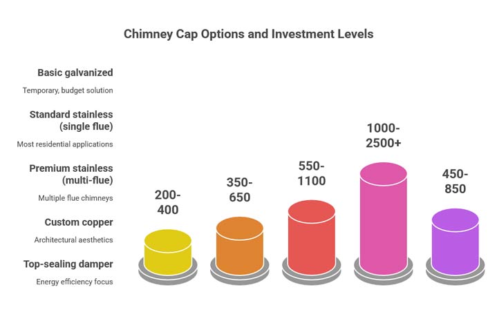 chimney cap options and investment levels in timnath