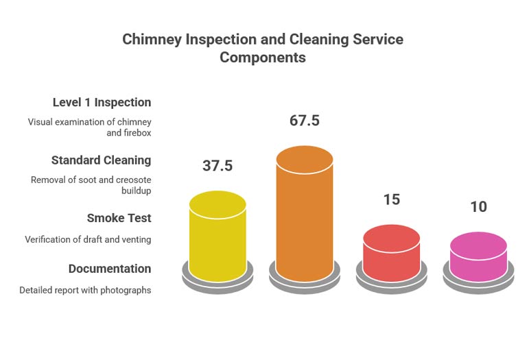 chimney inspection and cleaning service components