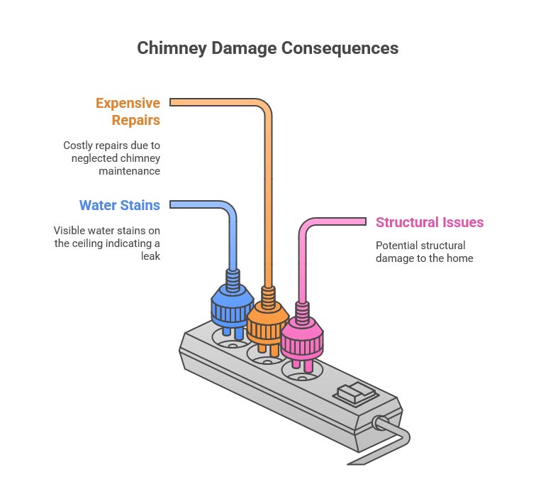 chimney damage in vineland