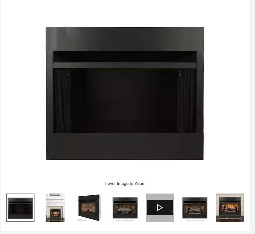 Zero Clearance 36 in. Ventless Dual Fuel Fireplace Insert